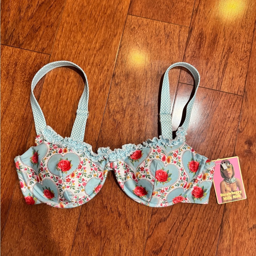 Strawberry Milk Mob Bikini top in
Over The Moon NWT Size XL